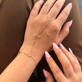 trisycharm hand chain - stainless steel