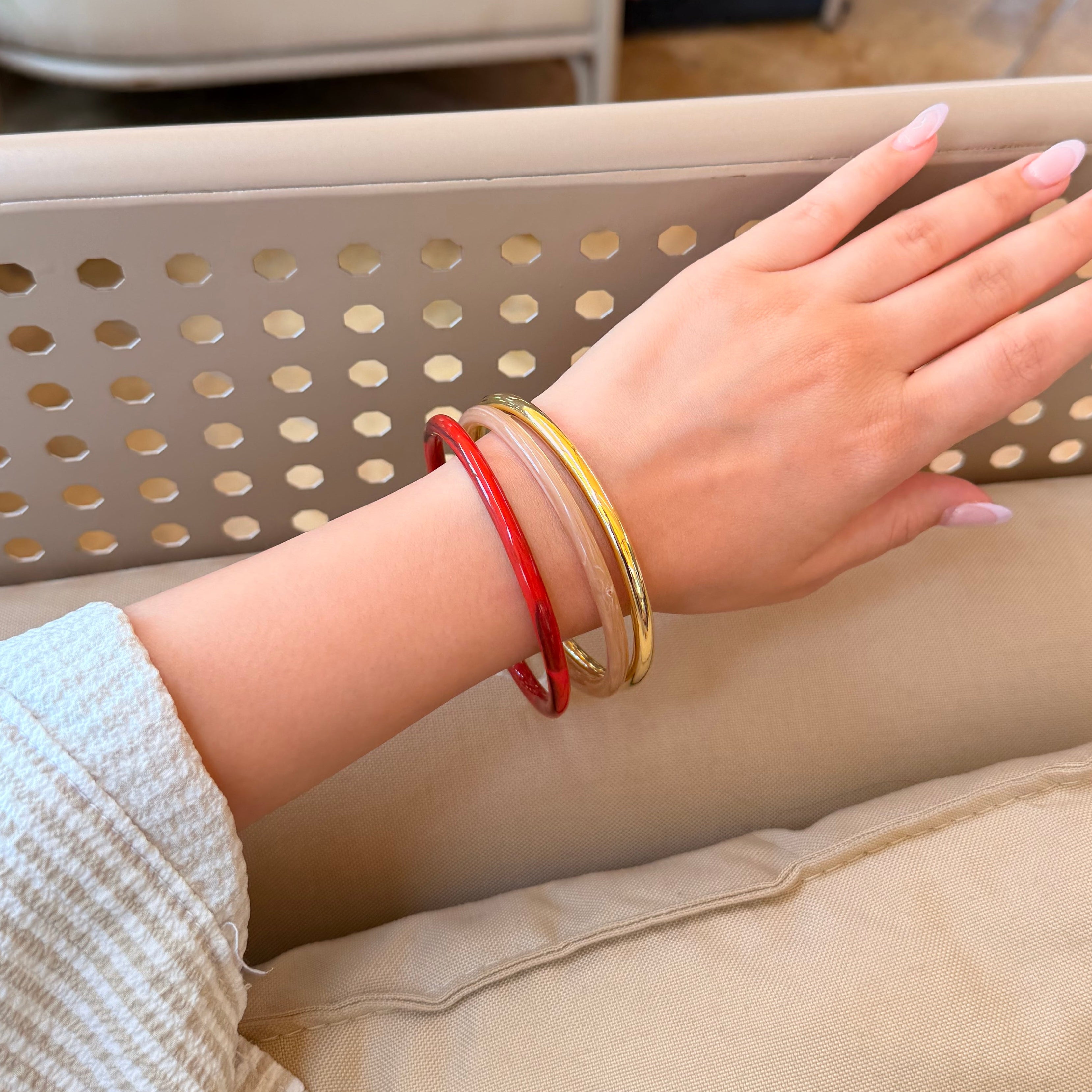 triple bangel bracelet - resin bangels