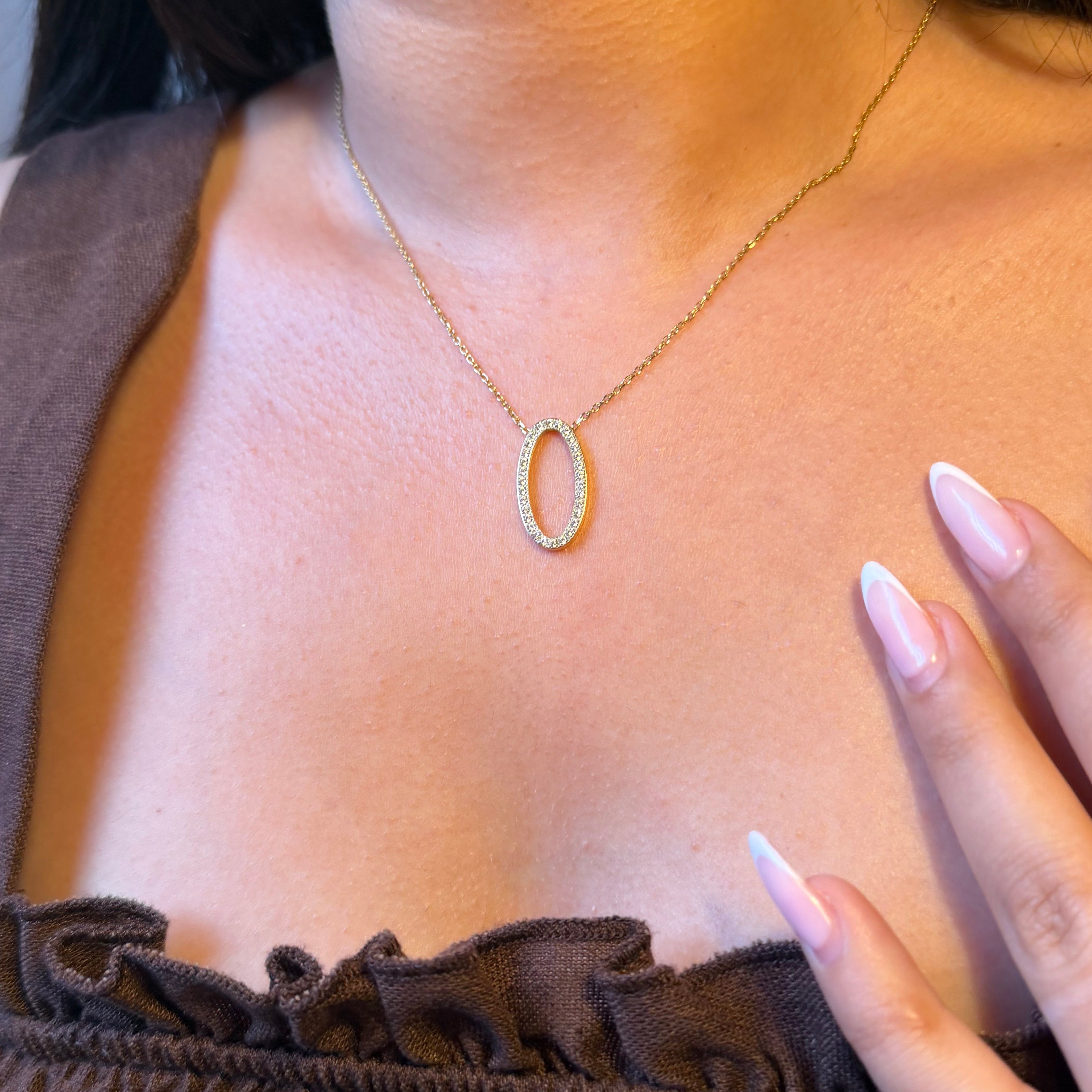 golden o set bracelet and necklace - stainless