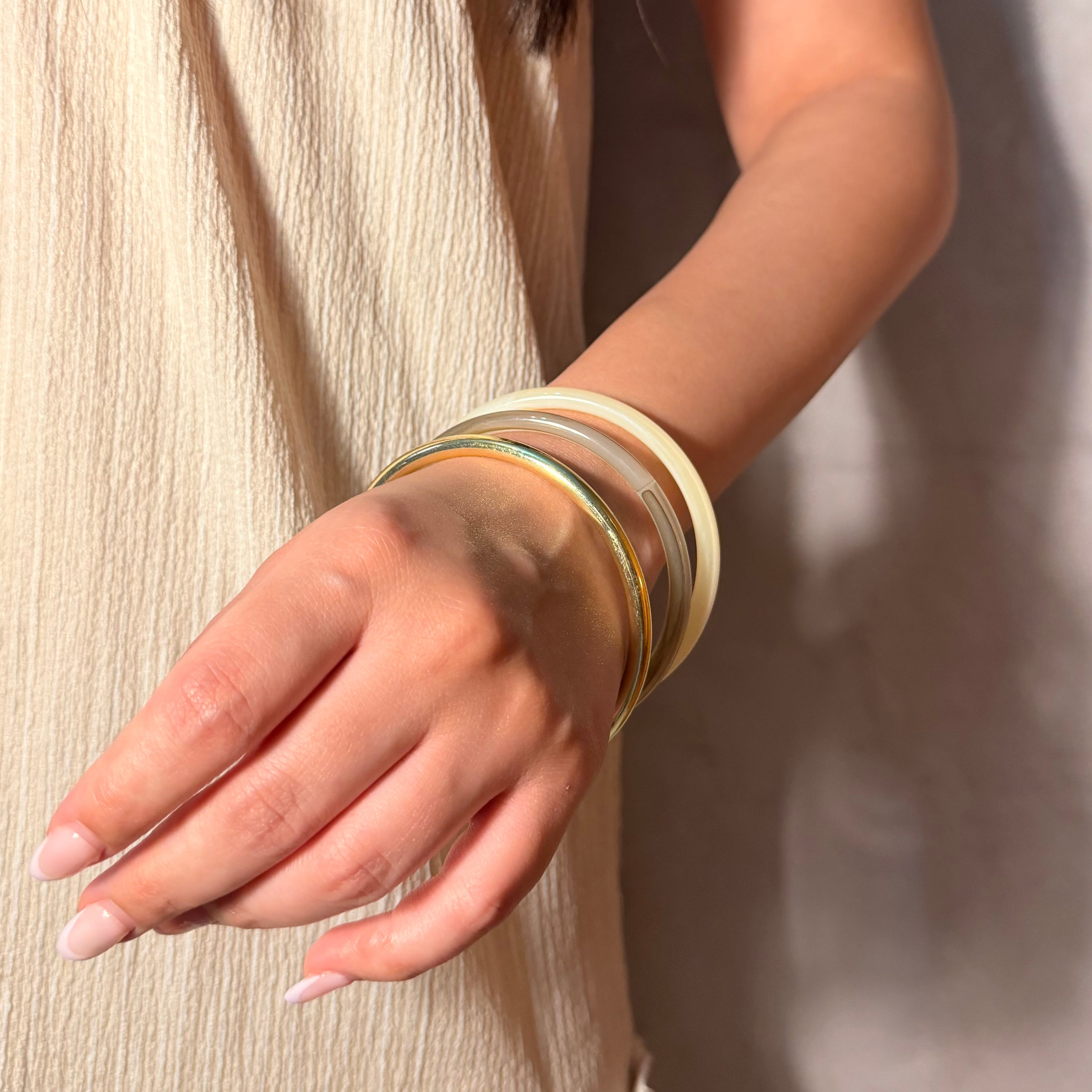 triple bangel bracelet - resin bangels