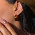 resin o earrings - stainless steel