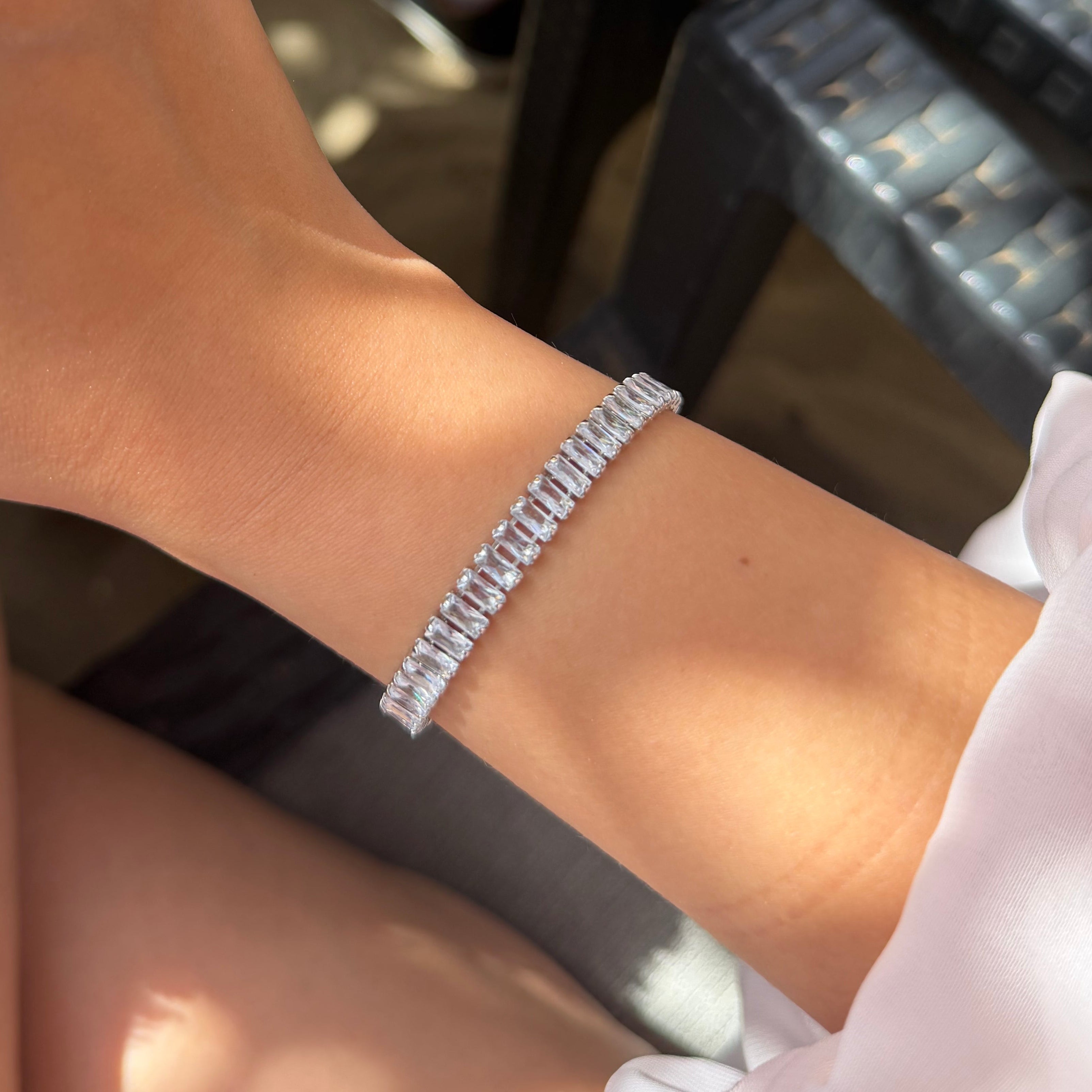 Tennis Sharm bracelet - stainless steel