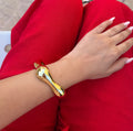 golden shapy bracelet - resin bangels