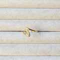 Golden S ring - stainless steel
