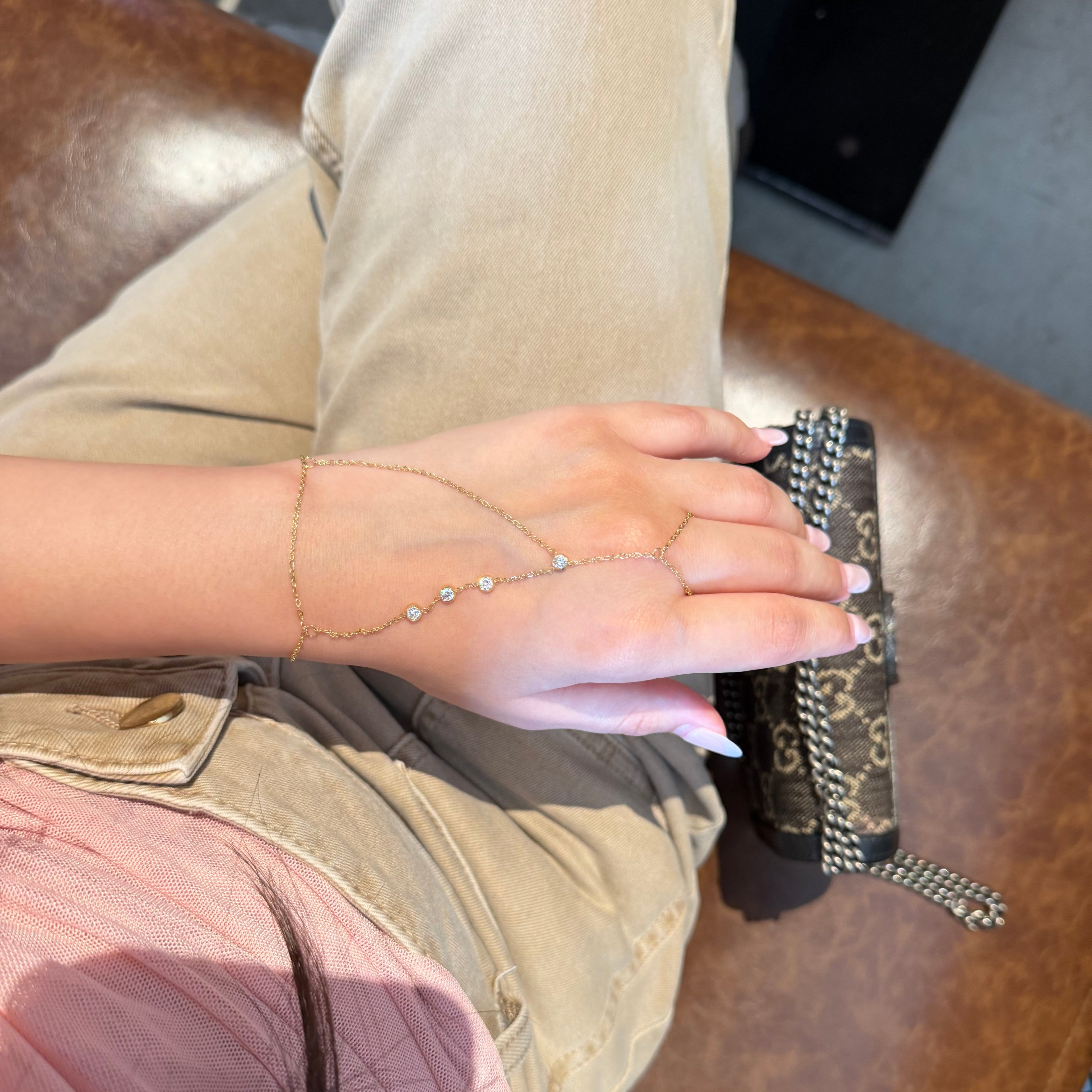 lefty hand chain - stainless steel