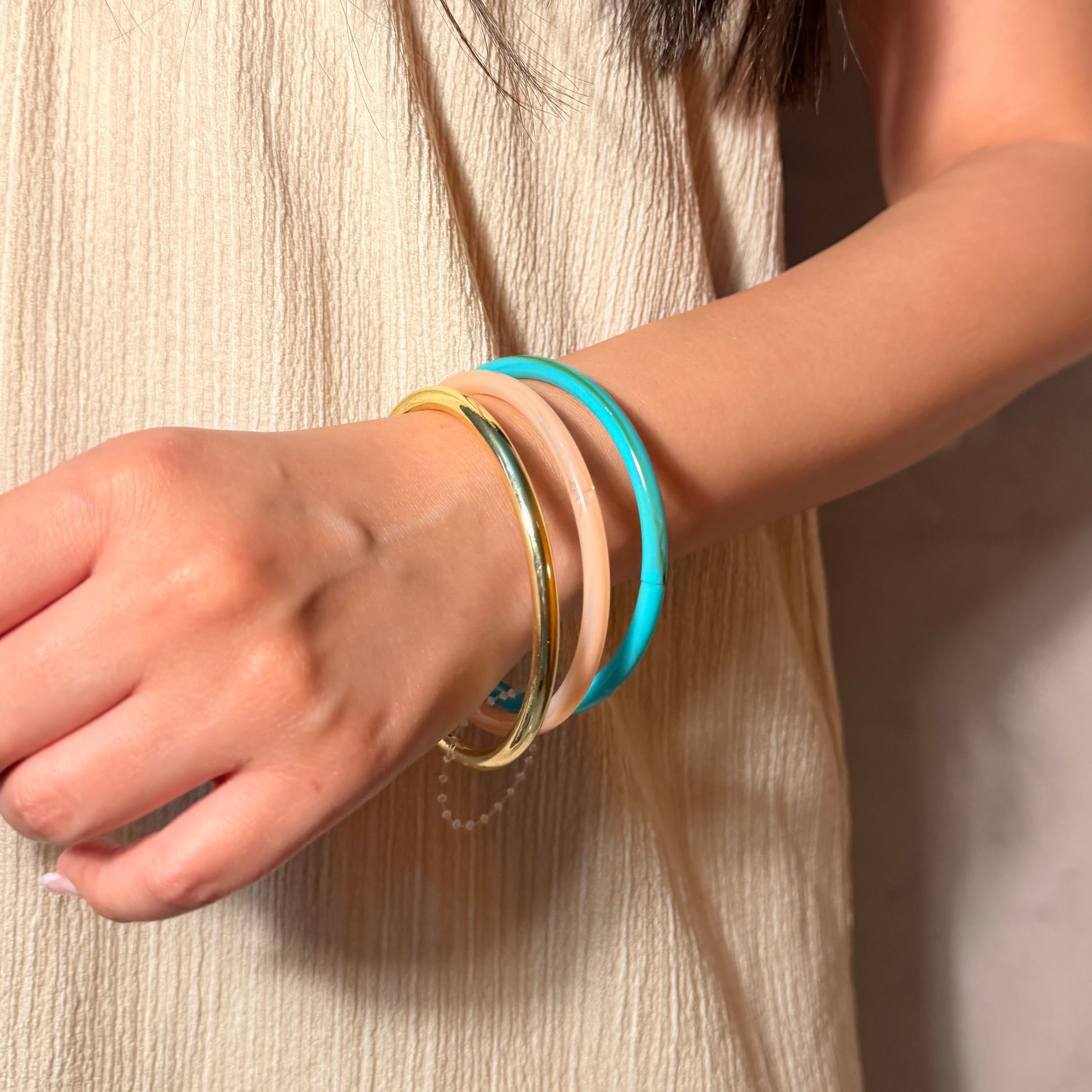 triple bangels bracelet - resin bangels