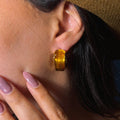 resin hr earrings - stainless steel