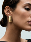 Gold plate earrings - stainless steel